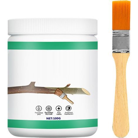 Wundverschlusspaste für Bäume, Veredelungspaste für Bäume, Bonsai-Schnittpaste, Baumbehandlung mit Pinsel, Bonsai-Schnittpaste (1/5)