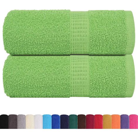 Serviettes de toilette FROGN 2 pièces Vert pomme 30x30 cm 360 g/m²