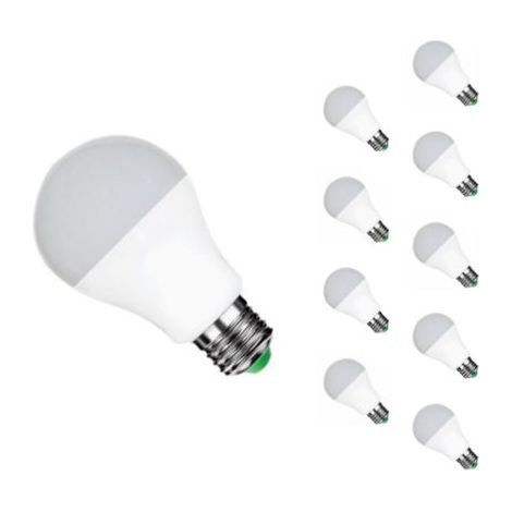 Ampoule LED E27 12W 220V A60 180° - Pack de 10 - Blanc Froid 6000K - 8000K - SILAMP (1/5)