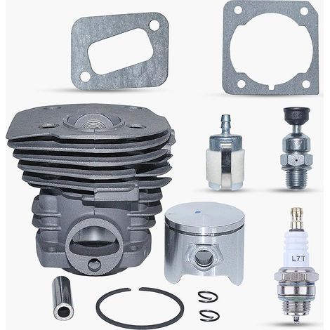 44 mm Kit Cylindre Piston Nikasil, pour Husqvarna 350 351 353 346 Jonsered CS 2150 2149 2152 2153 Tronçonneuse Soupape de Surpression Joint Bougie d'Allumage Filtre à Carburant (1/5)