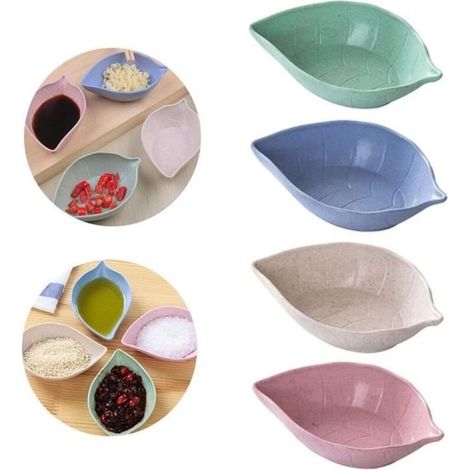 Sauce Bowl - Unspecified - 8 Pieces - Wheat Straw - 11x7CM - Eco-Friendly and Durable (1/4)