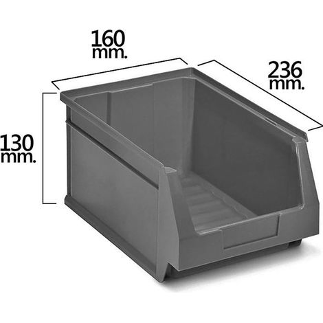 Cassetto impilabile grigio Nº52 236x160x130 mm. (2/6)