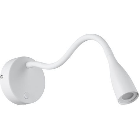 Applique Moderna Olivandino 1 Acciaio Bianco Plastica Led 3,8W 320Lm Ip20 (1/3)