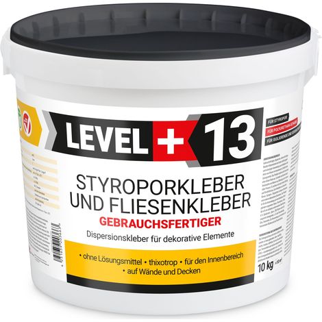 LEVEL+ Styroporkleber Dispersionkleber Dekor Deckenplatten L+13 - 10KG (1/5)