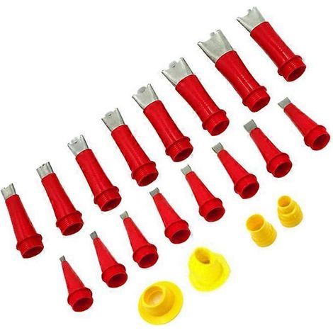 Buse de colle en acier inoxydable 20 pièces, base amovible intégrée, colle à verre, mastic, colle à verre (1/5)