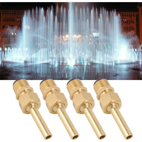 Buses de fontaine en cuivre pur G1/2 Hexagonal Grand - Lot de 4 avec connexion étanche - Adaptation filetage mâle/femelle - Parfait pour jardins, parcs, musées (1/5)