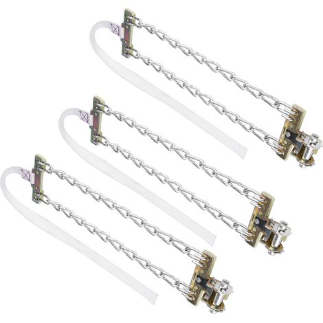 3pcs Chaînes Neige Universelles 235-285mm Antidérapantes Pneus Hiver Voiture SUV Camion Ceinture Sécurité Glace (1/5)