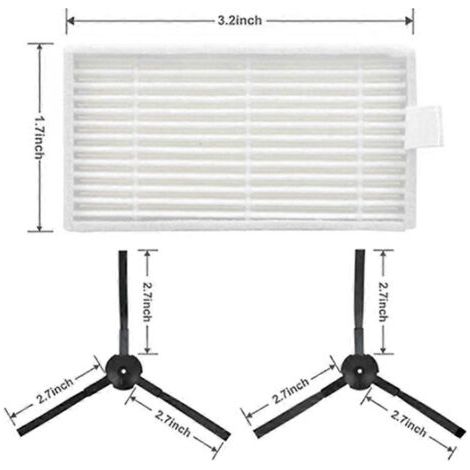 NALOOKAMIC Brosse latérale, chiffon de nettoyage, filtre HEPA pour aspirateur robot Chuwi iLife V55 Pro - Pièces de rechange