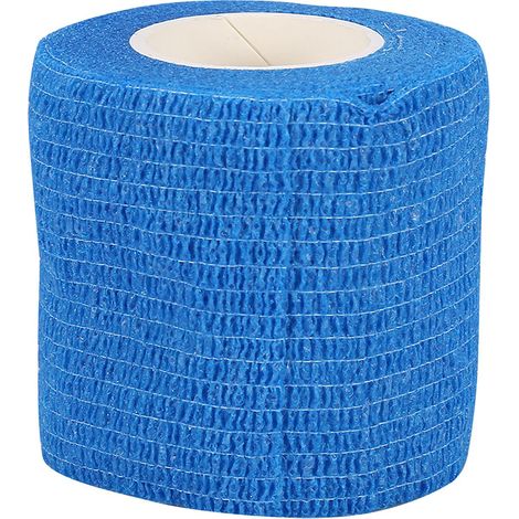 Bande adhésive non tissée pour tatouage, bandage sportif auto-adhésif bleu, soutien articulations et fixation. (1/5)