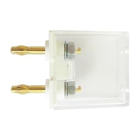 ADATTATORE PER MISURAZIONI [ SPINA A LISTELLO 4 MM - PRESA 4 MM] IMPILABILE SCHNEPP BIANCO