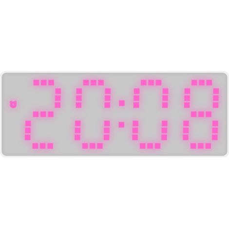 Réveil électronique LED, double usage (piles et secteur), plastique, style simple, lampe rose 8017 (1/5)