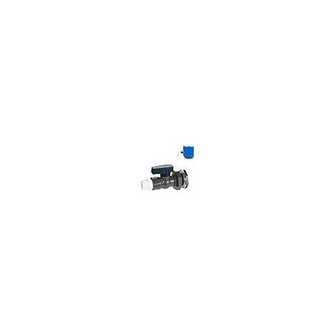 Robinet Vanne PVC 3/4 Pouce Pour Récupérateur Eau De Pluie Tonneau Jardin Avec Raccord Cloison Adaptateur Tuyau Aquarium Piscine (1/4)