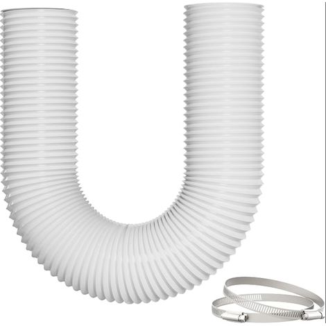 Tuyau Évacuation Sèche-Linge 75mm – Gaine VMC Souple 5m Blanc (1/5)