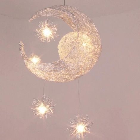 Chambre Suspension enfant Light Moon Star Kid Lustre lumière plafonnier moderne Balcon Lampe (1/3)