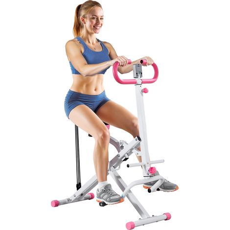 VEVOR Macchina per squat, vogatore profondo, pieghevole, allenamento per glutei e gambe, 3 bande ad alta resistenza, nero, 3 corde rosa (1/2)