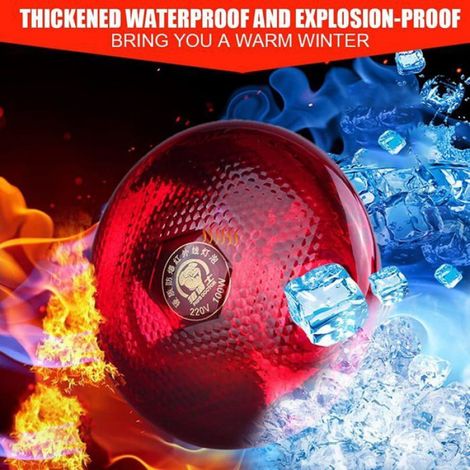 Lampe chauffante infrarouge anti-explosion 250 W – Ampoule épaisse étanche anti-explosion pour porcelet, poulet, canard, oiseaux (1/4)