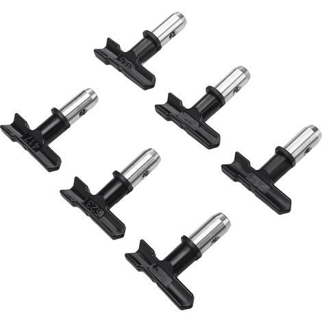 Kit de pulvérisation sans air avec embouts 211, 315, 417, 515, 517 et 523, 5 filtres et 2 supports de buse pour la décoration intérieure (1/5)