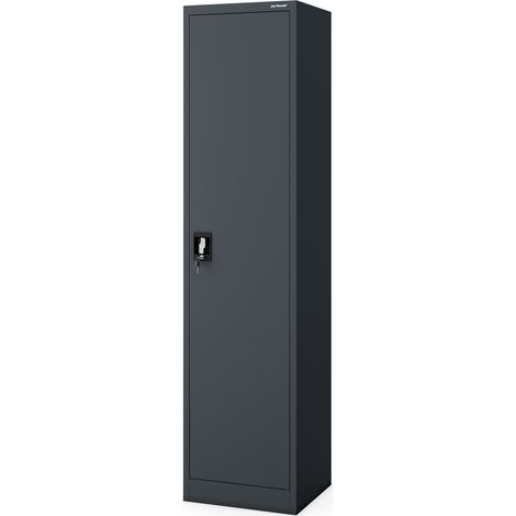 Armoire métallique à dossiers pour bureau  ALEX, 450 x 1850 x 400 mm, anthracite