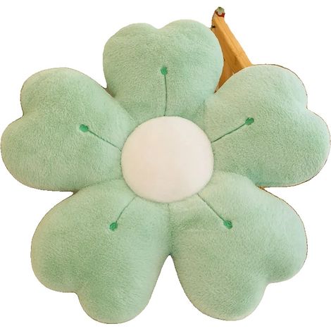 Cojín, diseño de felpa suave, decoración cómoda para el hogar, 50 cm, verde (1/2)