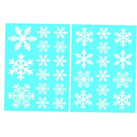Juego de pegatinas de copos de nieve, renos y muñecos de nieve, de película de PVC reutilizable, para decorar ventanas, cocinas y salas de estar. (1/5)