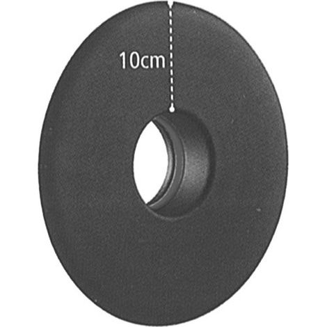 Rosone borchia per tubo stufa a pellet porcellanato nero D.8x10 cm 1,2mm-Save (1/5)