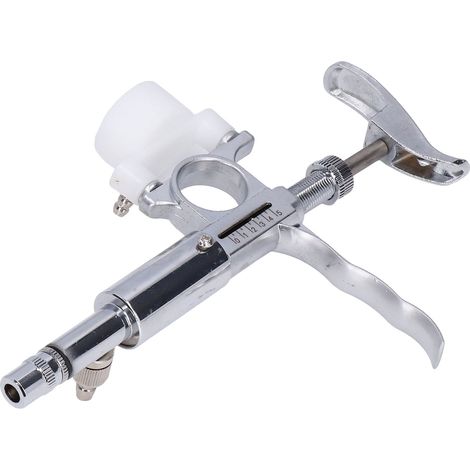 Seringue à usage vétérinaire 5ML réglable pour bovins et porcs avec flacons inclus (1/5)