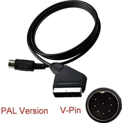 Câble péritel AV RGB Scart pour Sega Mégadrive 1 PAL - Genesis - Vpin - Straße Game ® (1/5)