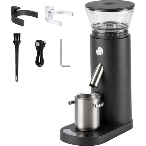 Spector Coffee Grinder 60-Setting Portable USB Rechargeable Burr Grinder Black (1/5)
