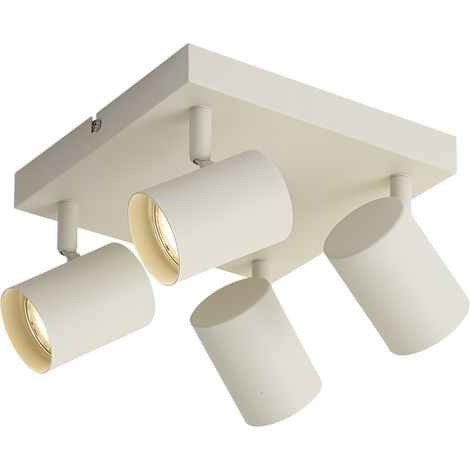 QAZQA Plafoniera moderna beige a 4 luci regolabile - Jeana