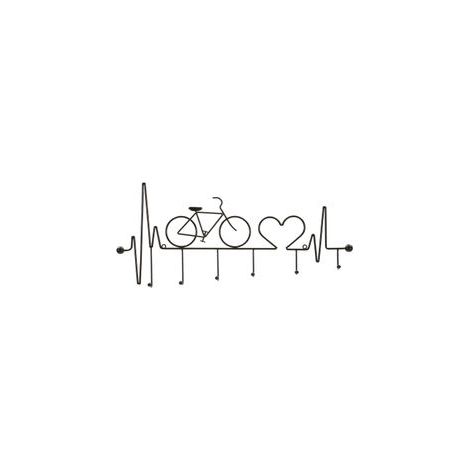 Support mural pour vélo noir nero cm 59 x 3,2 x 26,5 (1/5)