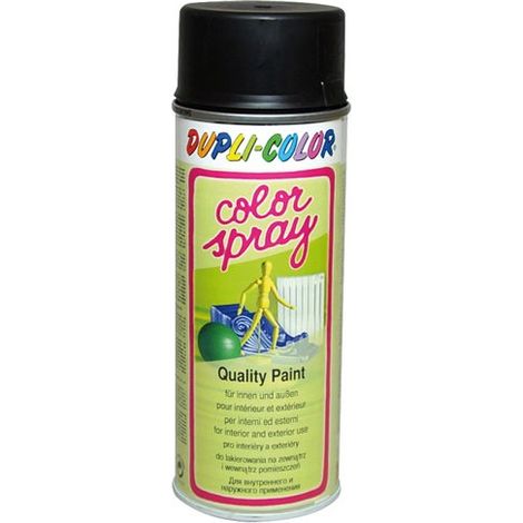 Peinture - DUPLI-COLOR - Noir satiné - 400ml - Idéal pour bricolage - Haute qualité