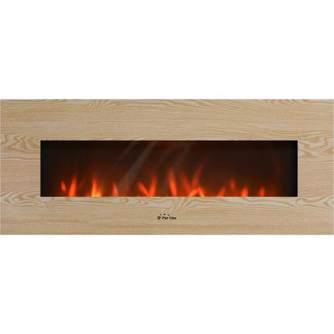 Camino elettrico panoramico con luce LED ambientale e pannello frontale in MDF PURLINE CHE-530
