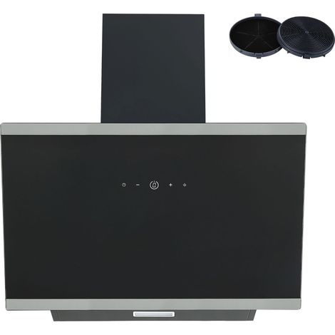 PKM Kopffreihaube KHS20-60H 60cm Glas schwarz A+ Dunstabzugshaube Touch Control (1/5)