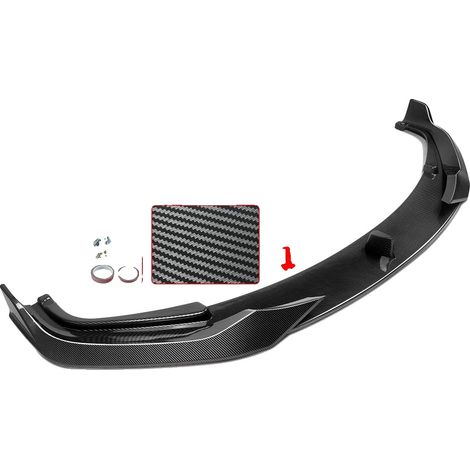 Spoiler delantero, compatible con el BMW Serie 8, fabricado en fibra de carbono, de fácil instalación y con aspecto de fibra de carbono. (1/2)