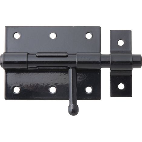 Verrou de box compact avec poignée ronde et gâche fixe – Platine 80 x 63 mm – Marque Alberts