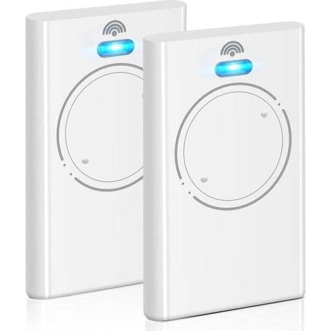 Lot de 2 télécommandes 868 MHz pour ouvre-porte de garage XT2 868 SLH LR, 2 canaux, blanc (1/4)