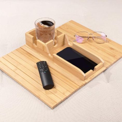 Porte-gobelet pour canapé, accoudoir pour canapé, plateau avec porte-gobelet, table pliante avec accoudoirs antidérapants (1/5)