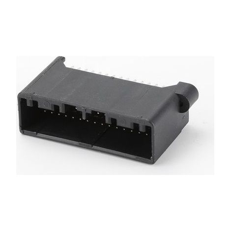 36-pin straight, robust, vertical, plastic male connector for automotive battery management system (BMS) MX34032UF2. (1/4)