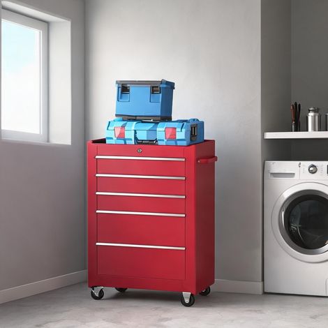 SunJet Servante d'atelier, armoire à outils, sur roulettes en acier - Réf. R0ODKF1OFF36 (1/5)