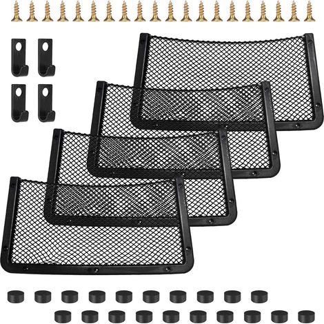 Rete portaoggetti per auto, 4 pezzi, rete portaoggetti per auto, 42 cm x 21 cm, rete portaoggetti per camper, reti per auto