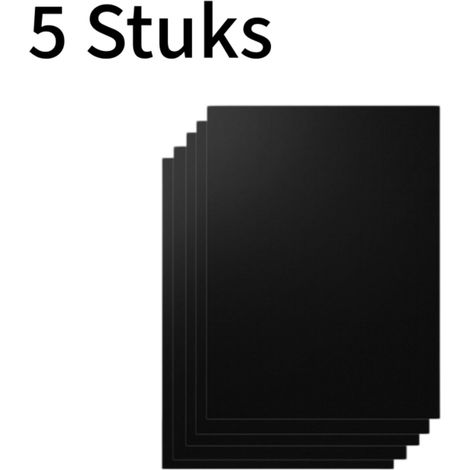 Lot de 5 tapis de barbecue antiadhésifs et résistants à la chaleur en fibre de verre avec revêtement antiadhésif réutilisables pour grillades en extérieur couleur noire (1/5)