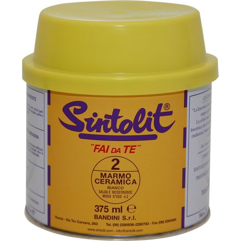 Sintolit verticale 375 ml mastice stucco bianco marmo ceramica pietra (1/2)