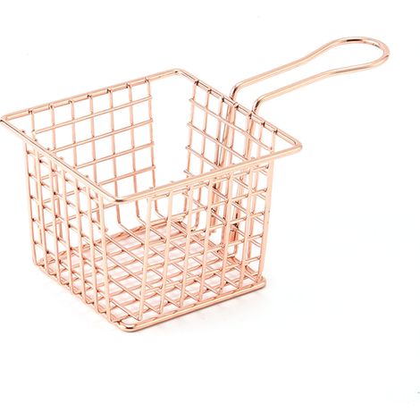 à friture en fonte avec poignée or rose pour restaurant et (1/4)
