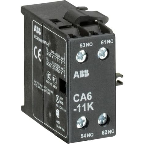 Contact auxiliaire ABB CA6 2 contacts 1NF/1NO Surface ( Prix pour Paquet de 10 )