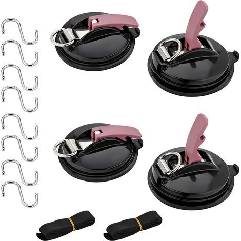 Lot de 4 Ventouse pour Voiture Max.22KG pour Auvent Pare-Soleil Bâche Et Couverture De Véhicule (1/5)