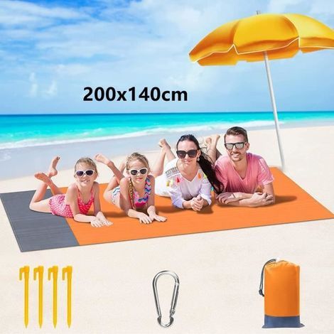 Beach Mat - 200x140 cm - Waterproof - Sand-Resistant - Portable (1/4)
