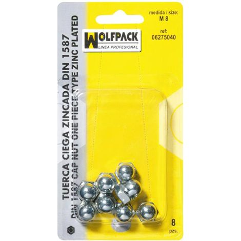 WOLFPACK LINEA PROFESIONAL tuerca ciega din1587 m10 (6 piezas)