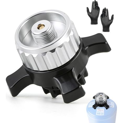 Adapter for CV Easy Clic/ Easy Click Plus to EN417 Threaded Valve Adapter Gas Cartridge for CV300 Plus CV470 Plus Camping Burner Hiking Outdoor Replacement Accessory (1/5)