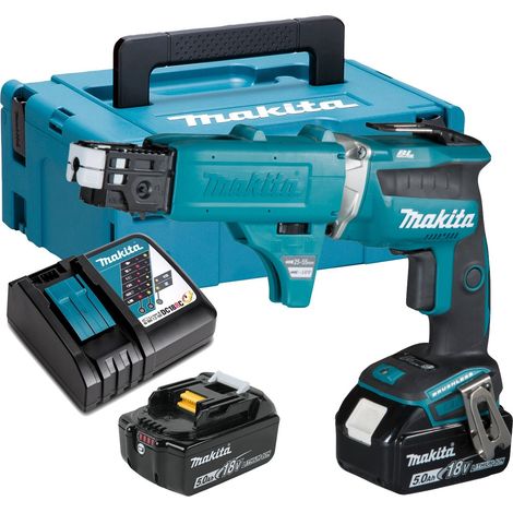 Makita DFS250TJX2 18v Brushless Collated Autofeed Drywall Screwdriver -2x5.0ah (1/4)