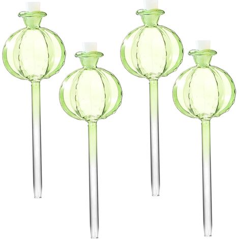 4-teilige Bewässerungskugeln aus Glas, 7,6 x 22,9 cm, selbstbewässernder Pflanzeinsatz für Zimmerpflanzen, automatische Bewässerungsgeräte mit Abdeckung für den Urlaub und den täglichen Gebrauch, Bewä (1/5)